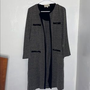 DANNY & NOBLE Sz 8 Twill Woven Wool Knit Coat